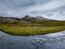Lava fields. Snaefellsne?s peninsula. Iceland Stock Footage