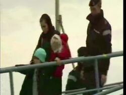 British evacuees disembark HMS Cumberland News Clip