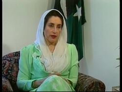 USA: FORMER PAKISTANI PM BENAZIR BHUTTO INTERVIEW (2) News Clip