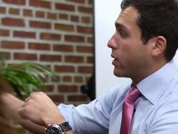 Businessman Asking Questions in Meeting Stock Footage