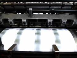 vintage printing machine detail Stock Footage