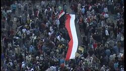 Army officers show support in Tahrir square; Alexandria, night shots News Clip