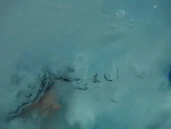 HD SLOW MOTION: Backward Of Jumping Into Water Stock Footage