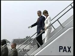 US President arrives at next stop on tour of African nations News Clip
