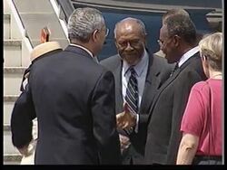 US Secretary of State Colin Powell visits Nairobi. News Clip