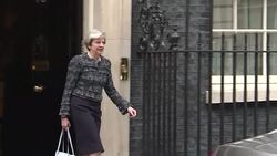CLEAN : Theresa May leaves Downing Street to meet with queen News Clip