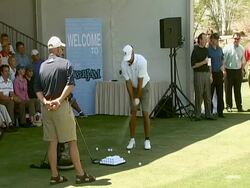 Tiger Jam X Golf Clinic Stock Footage