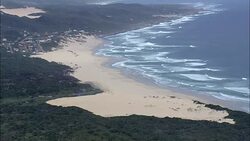 Oyster Bay  - Aerial View - Eastern Cape,  South Africa Stock Footage