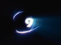 Count down number 9- loopable Stock Footage