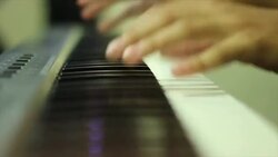 Playing synthesizer Stock Footage