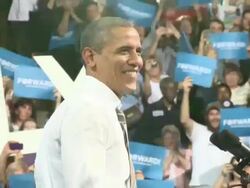 Barack Obama Campaigns Stock Footage