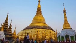 Shwedagon pagoda. Yangon, Myanmar Stock Footage