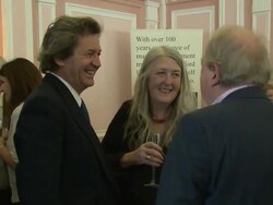 Sir Melvyn Bragg & Mary Beard at The Oldie of the Year Awards on February 4, 2014 in London, England. Stock Footage