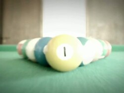 Snooker View shot Stock Footage