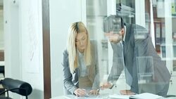 Group of coworkers working together Stock Footage