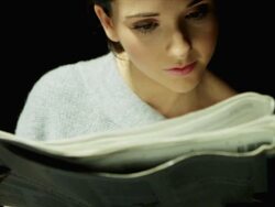 Reading Newspaper Stock Footage