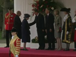Duke & Duchess Of Cambridge Join The Queen In Welcoming The President of Singapore News Clip