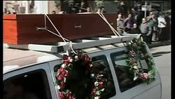 Church siege priest funeral, security at churches; interiors ADDS mourners News Clip