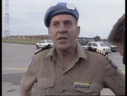 BELGRADE: ARRIVAL OF RELEASED UN HOSTAGES News Clip