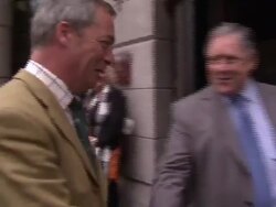 Nigel Farage Arrives At Europa Hotel News Clip