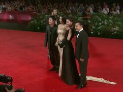 Jet Li, Shengyi Huang, Charlene Choi, Siu-Tung Ching at the The Sorcerer and the White Snake Premier: Venice Film Festival 2011 at Venice . (Footage by WireImage Video/Getty Images Entertainment Video) Stock Footage