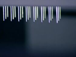 Close up, automated, mechanical, high tech medical analysis of human genomes Stock Footage