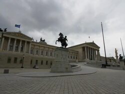 Vienna Parliament Stock Footage