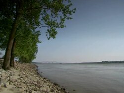 MS View of mississippi river / Memphis, Tennessee, United States Stock Footage