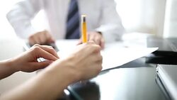 Signing Contract Stock Footage