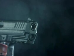 Gun shooting Stock Footage