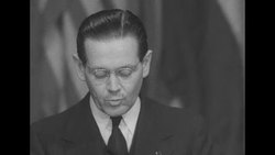 Delegate speaks at the Inter-American Conference on the Problems of War and Peace, held in Mexico City News Clip