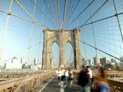 Brooklyn Bridge, New York Stock Footage