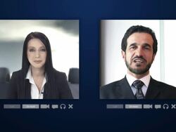 HD MONTAGE: Global Business Video Conference Stock Footage