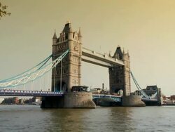 time lapse of sunset at tower bridge Stock Footage