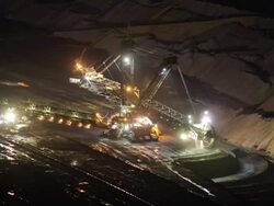 (TIME LAPSE) Bucket wheel excavator Stock Footage