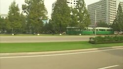 Driving past Kim Jong Il mausoleum News Clip