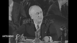 US Secretary of State James Byrnes testifies before Senate Foreign Relations Committee in Washington, DC News Clip