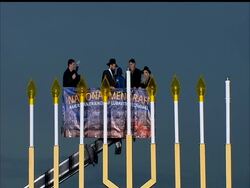 Thousands turned out for a special ceremony marking the first night of Hanukkah.   "The President's Own" U.S. Marine Band performed as the National Menorah, situated on the Ellipse near the White House, was lit. News Clip