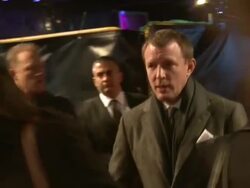 Guy Ritchie at the Sherlock Holmes: A Game Of Shadows: European Premiere at Empire Leicester Square on December 08, 2011 in London, England (Footage by WireImage Video/Getty Images) Stock Footage