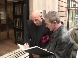 Mark Strong - Celebrity Video Sightings Stock Footage
