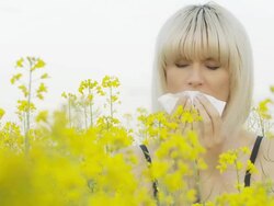 HD: Young Woman Allergic To Pollen Stock Footage