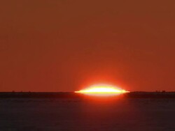 WS Blazing sunrise over ice field / Churchill, Manitoba, Canada Stock Footage