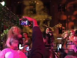 Float performers perform at the Halloween Parade Stock Footage
