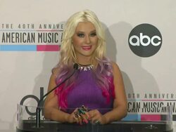 SPEECH: Christina Aguilera announces the nominees Stock Footage