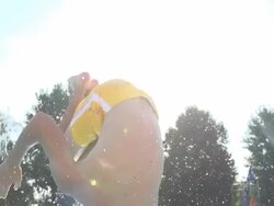 HD SUPER SLOW-MO: Backflipping In The Pool Stock Footage
