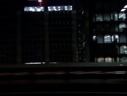 MS POV City with enlightened windows / Tokyo, Japan Stock Footage