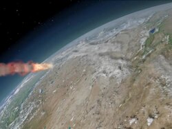 The Tunguska Impactor in the final moments of its descent through Earths atmosphere Stock Footage
