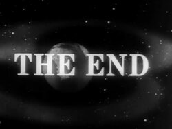 'The End' title slate in block lettering Stock Footage
