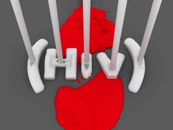 The Acronym -HIV- in Paint Stock Footage