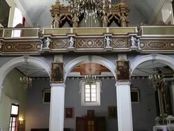 Organ in the Franciscan monastery, of the Minor Brothers, Dubrovnik Stock Footage